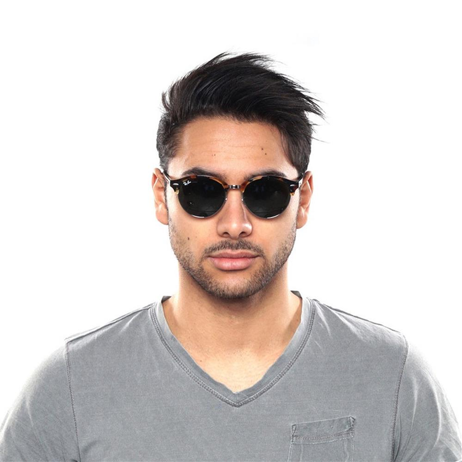 Lentes de Sol Ray Ban ClubRound RB4246 1157 Color Habana Talla 51mm 5