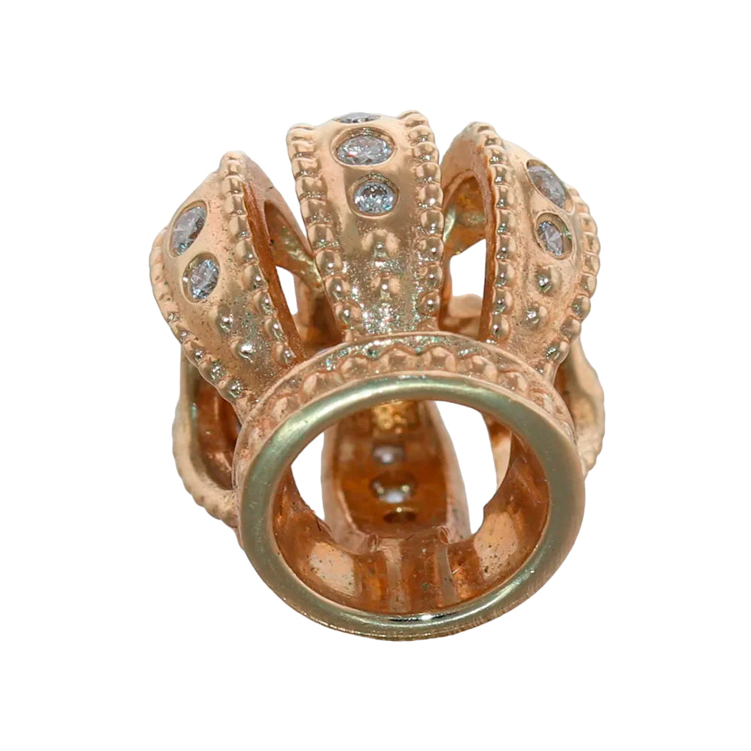 Charm Dije Pandora Original para Mujer 750453D Majestuosa Corona de Diamantes Oro 14k 2