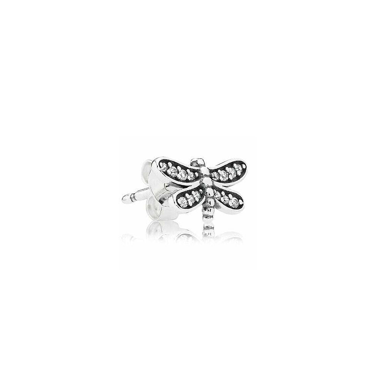 Aretes Pendientes Pandora Tipo Topo Libelula Radiante 290574CZ Plata 925 3