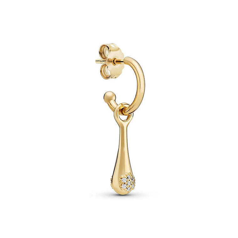 Aretes Pendientes Pandora Love Pods Gotas Brillantes Doradas 267357CZ Plata 925 3