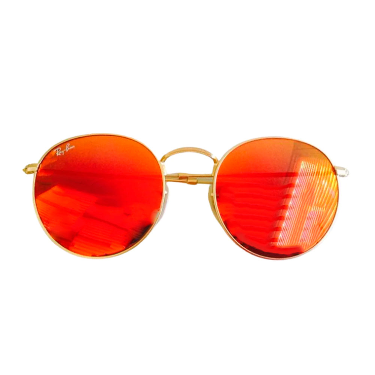 Lentes de Sol Ray Ban Espejado RB3447 112/69 Color Naranja Talla 50mm 4