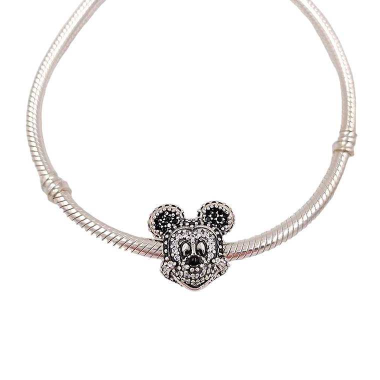 Charm Dije Pandora Original para Mujer 791795NCK Mickey Mouse Reluciente Plata 925 5