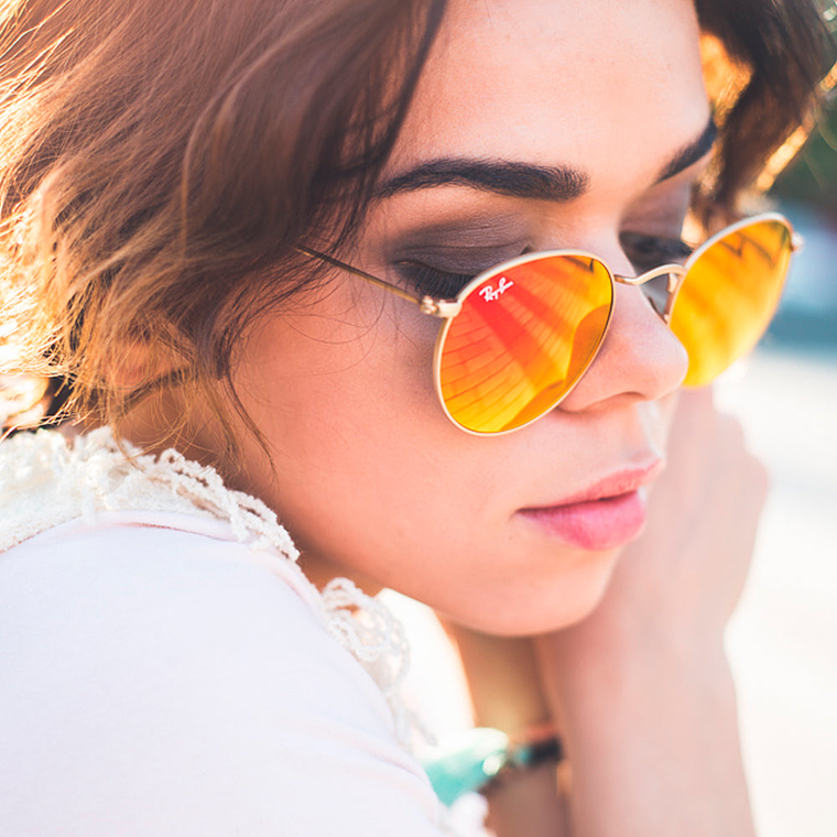 Lentes de Sol Ray Ban Espejado RB3447 112/69 Color Naranja Talla 50mm 5