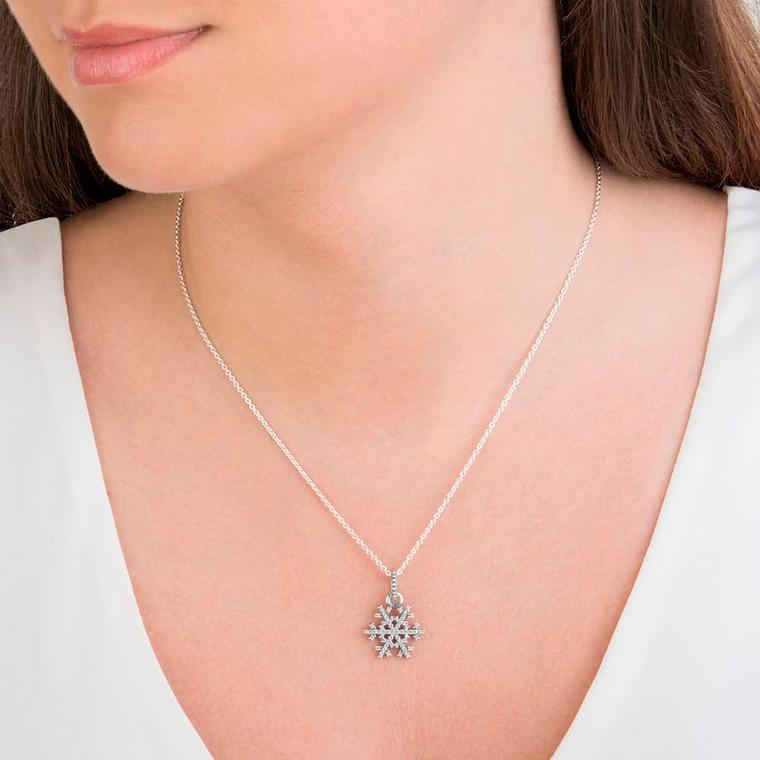 Charm Colgante Pandora Original para Mujer 390354CZ Copo de Nieve Plateado s925 5