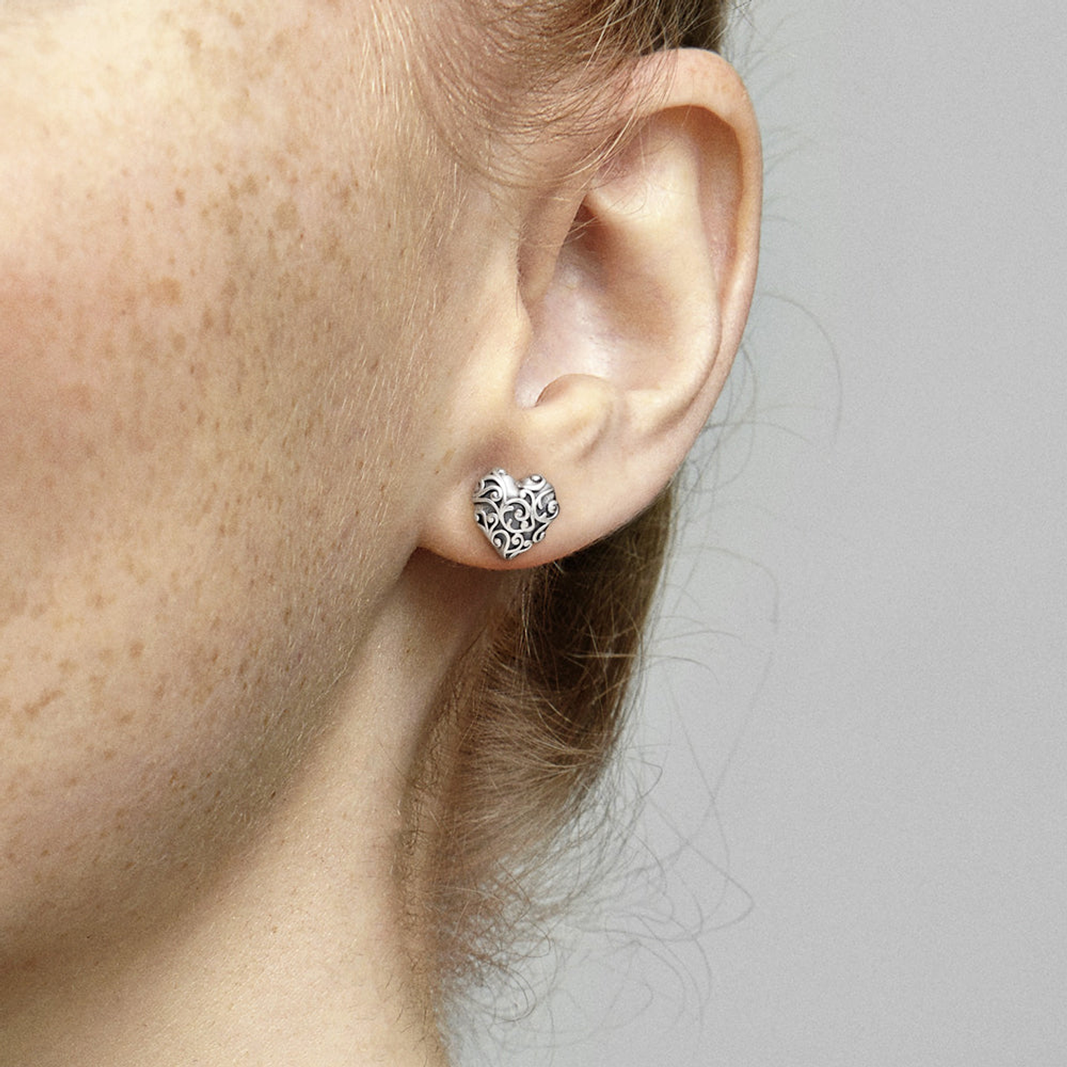 Aretes Pendientes Pandora Corazon Real Enredado 297693 Plata 925 5