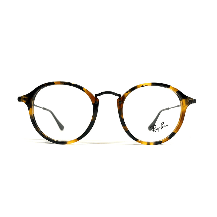 Montura de Lentes de Medida Oftalmica Ray Ban RX2447V 5491 Round Fleck Color Habana 1