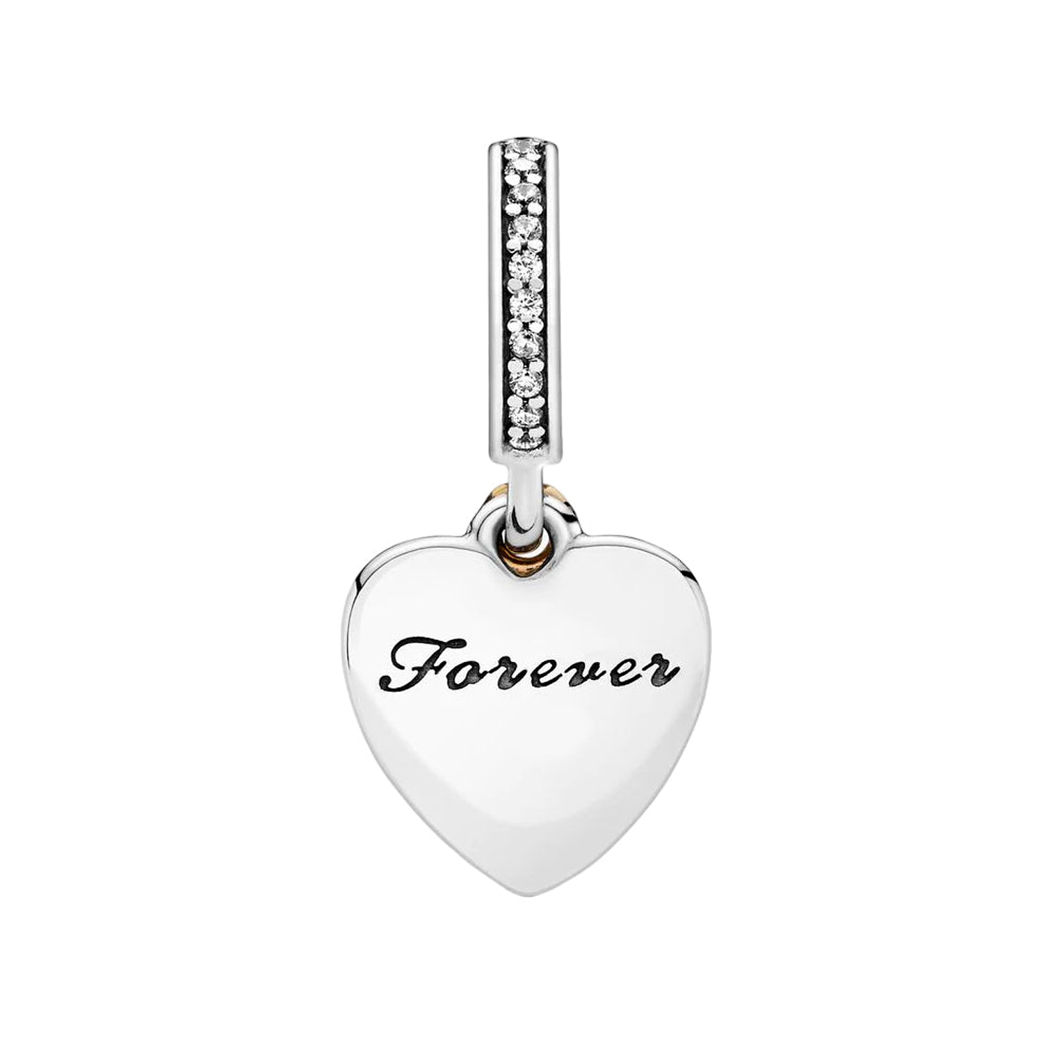 Charm Pandora Original para Mujer I Love you 792042CZ Plata 2
