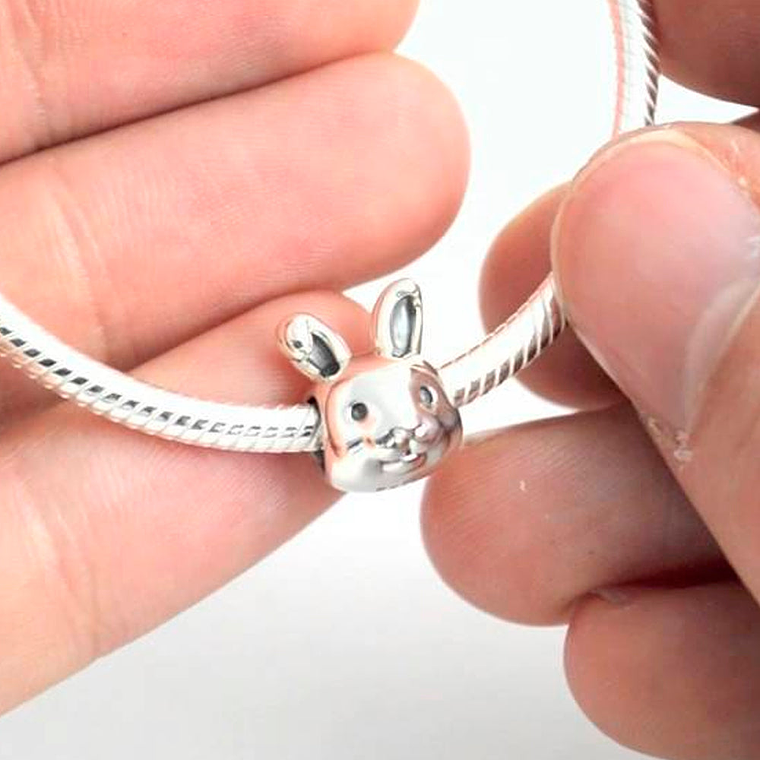 Charm Dije Pandora Original para Mujer 791838 Remarkable Conejo Plata 925 5