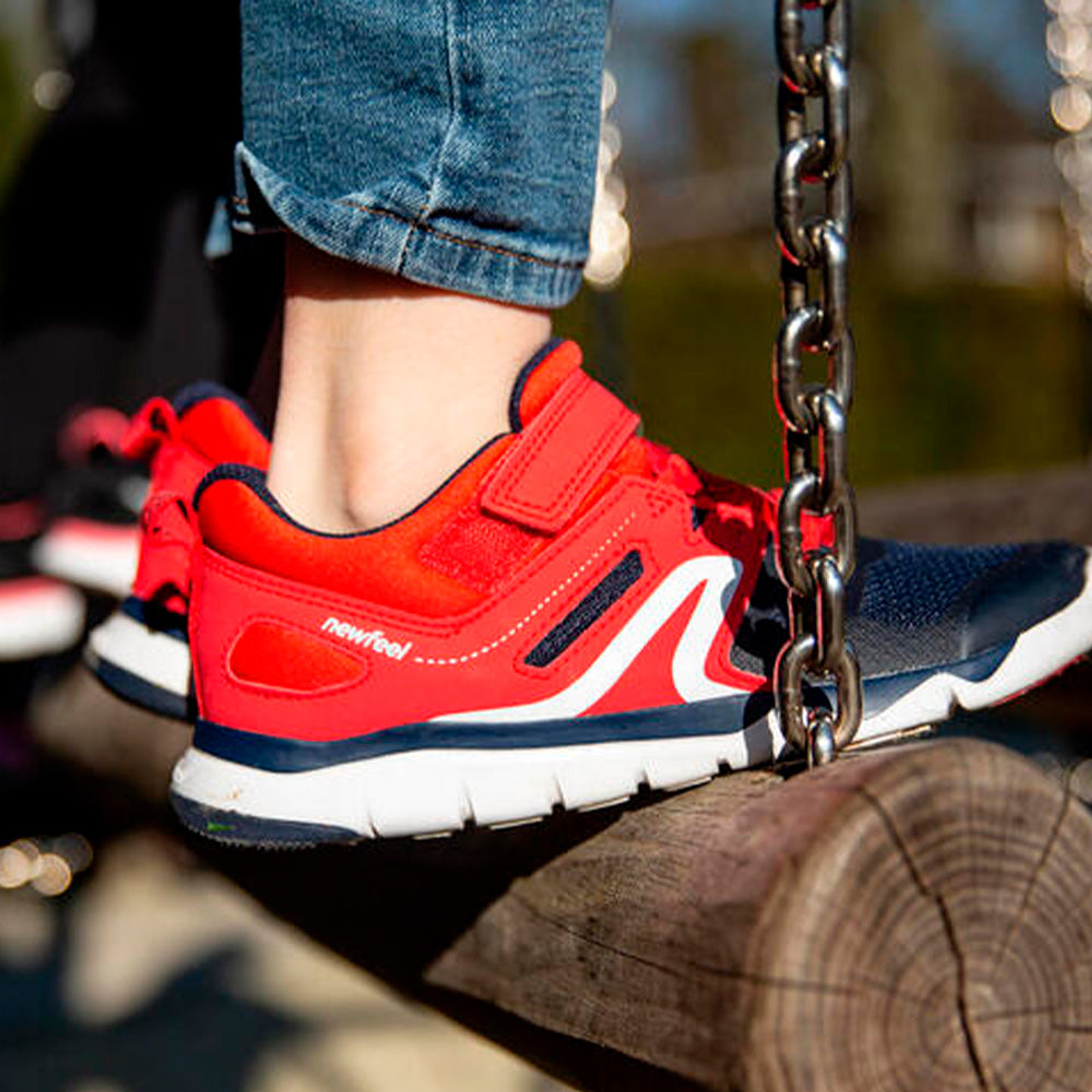 Zapatillas Newfeel Rip-Tab PW-540 Original Color Rojo Para Niños Talla 28 6