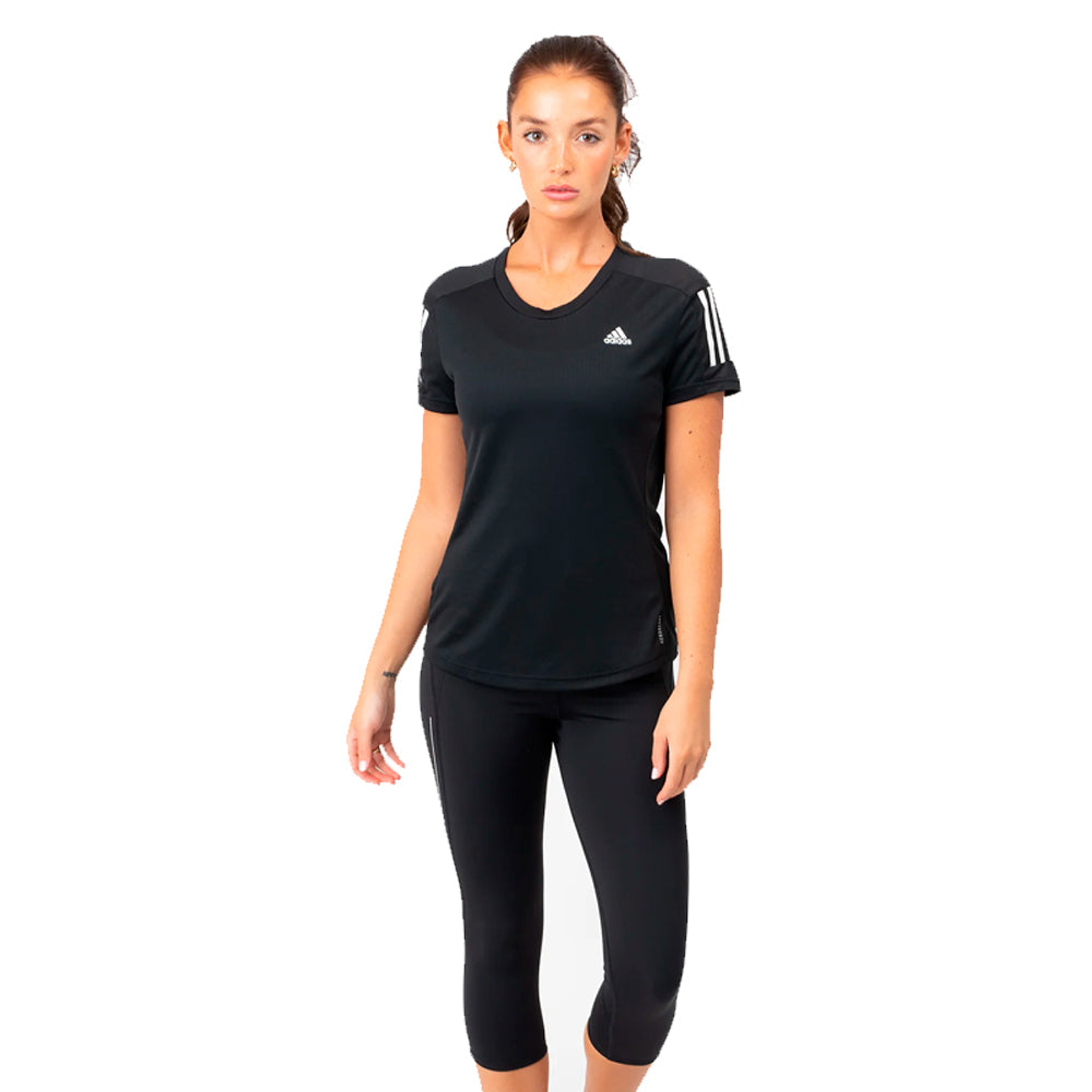 Polo deportivo Adidas Original FS9830 The Run Color Negro Para Mujer Talla XS 5