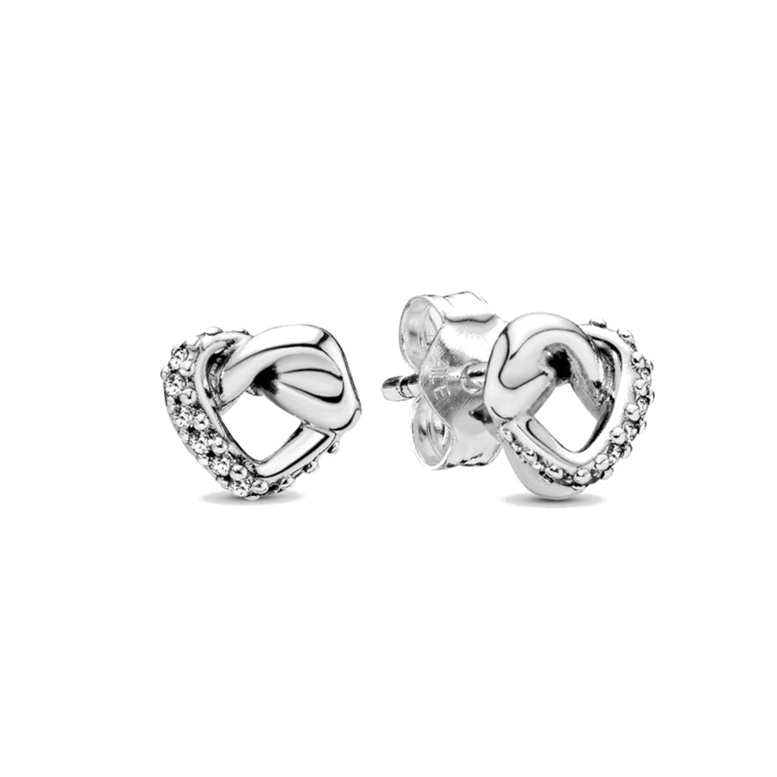Aretes Pendientes Pandora Corazones Anudados 298019CZ Plata 925 1
