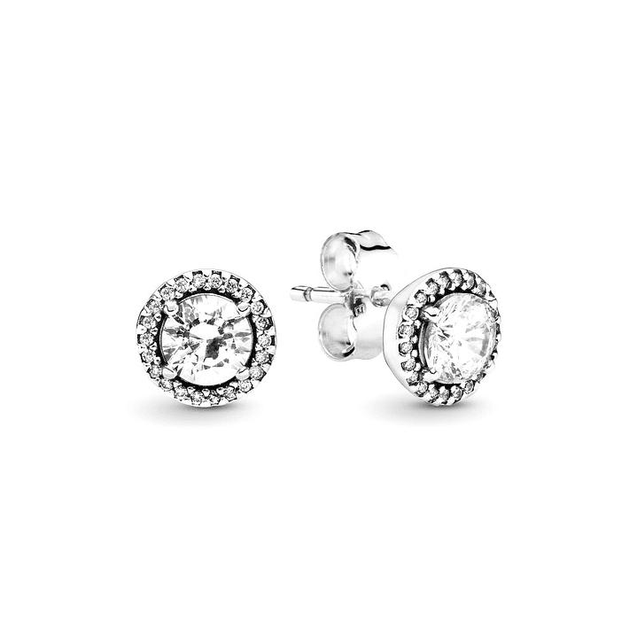 Aretes Pendientes Pandora Tipo Topo Elegancia Clasica 296272CZ Plata 925 1