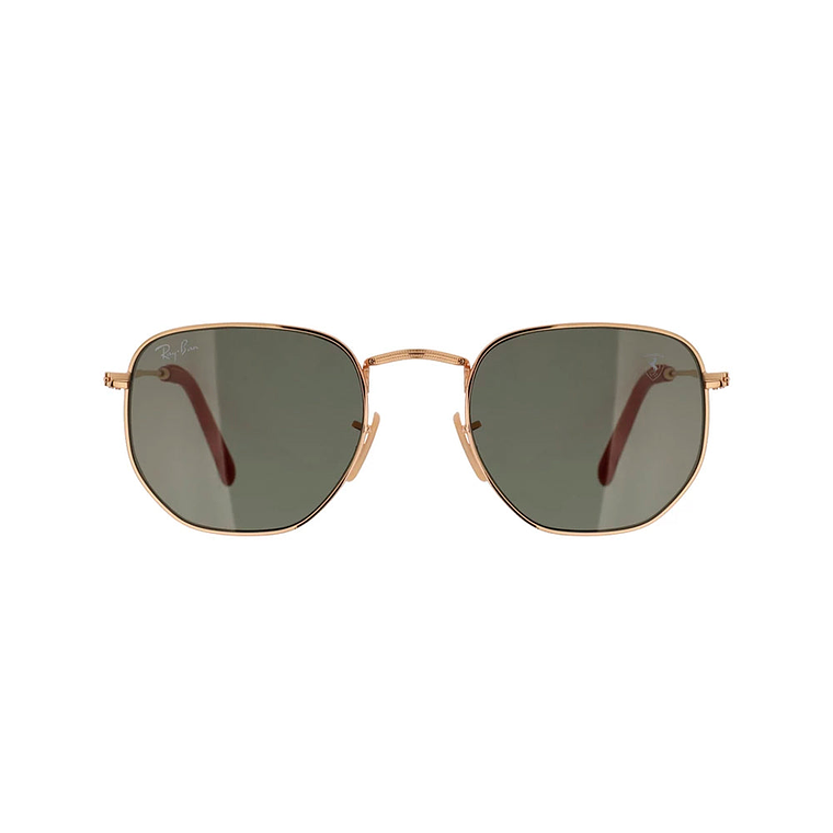 Lentes de Sol Ray Ban Hexagonal x Scuderia Ferrari RB3548NM F008/31 Color Dorado Talla 51mm 3