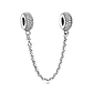 Cadena de Seguridad Pandora con Circonitas Cúbicas Transparentes 791736cz en Plata 925 - Miniatura 1