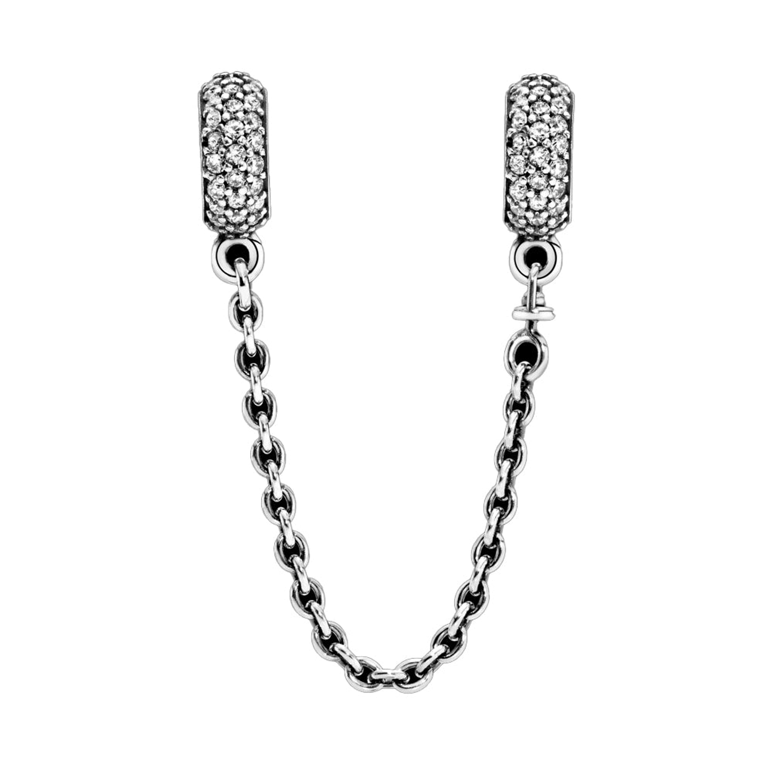 Cadena de Seguridad Pandora con Circonitas Cúbicas Transparentes 791736cz en Plata 925 2