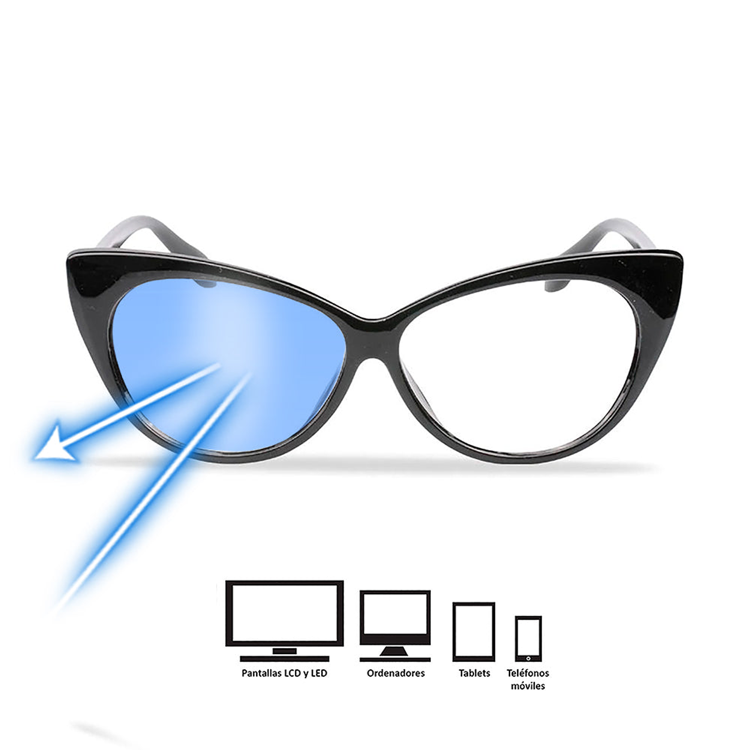 Lentes Oftalmicos Soolala Con Filtro Azul UV400 Cats Color Negro Talla Unica 3