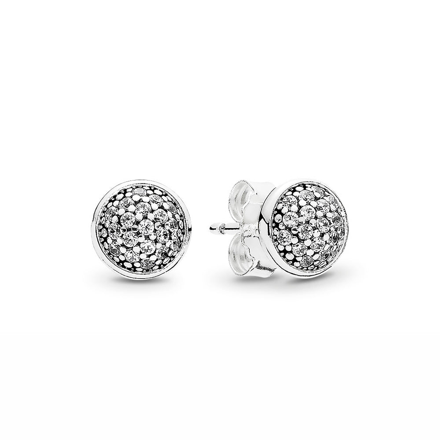 Aretes Pendientes Pandora Circular con Detalles en Circonitas 290726CZ Plata 925 1