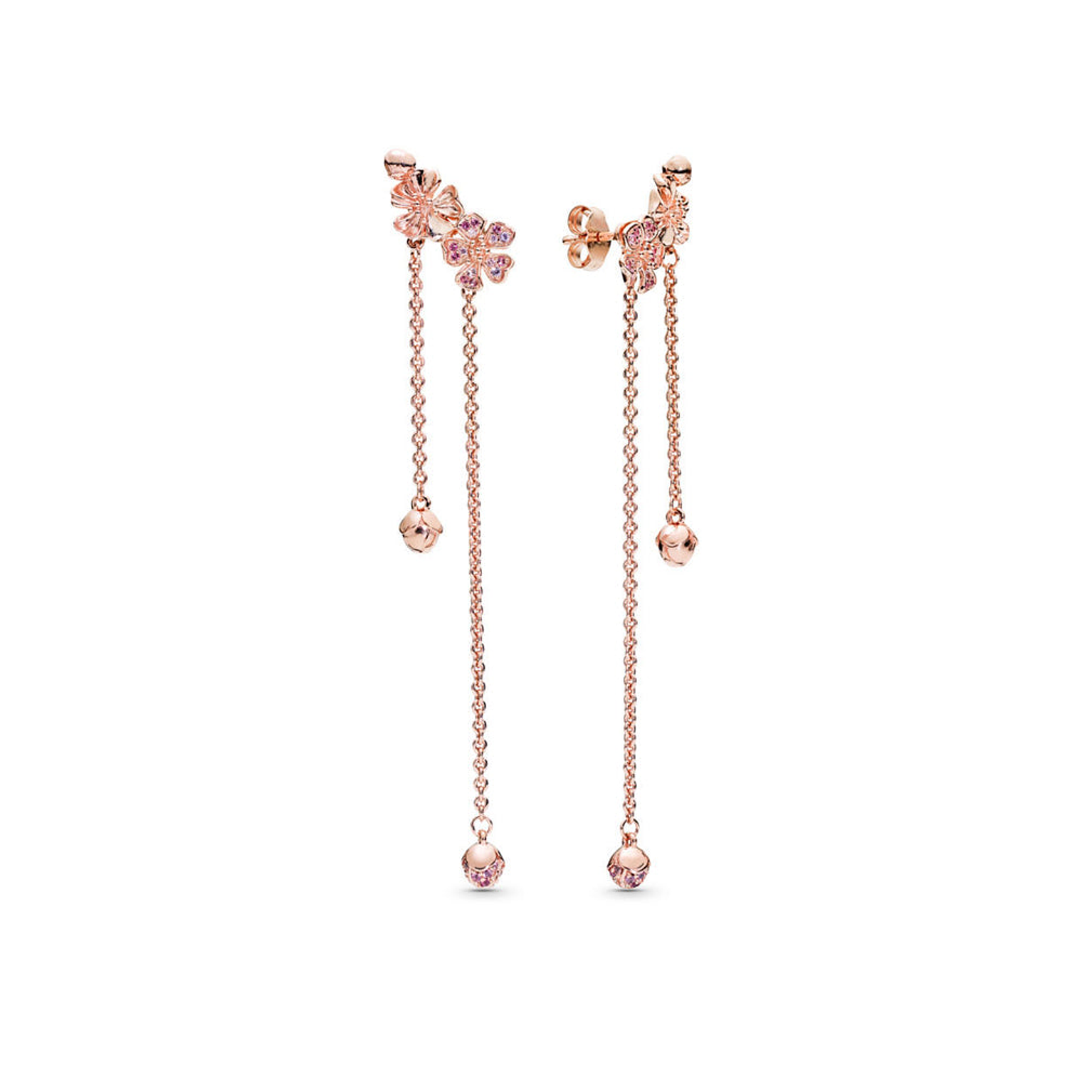 Aretes Pendientes Pandora Rose Colgantes de Flor de Durazno 288089NCCMX Plata 925 1
