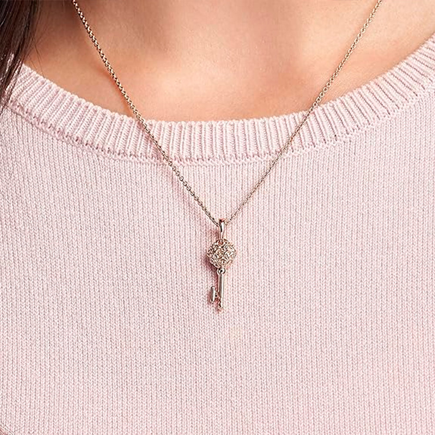 Charm Pandora Original para Mujer Bead Rose Gold key 387725 Oro rosa 5