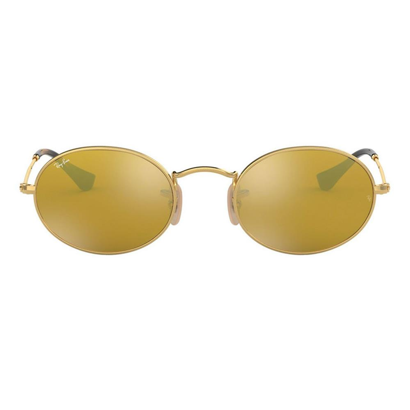 Lentes de Sol Ray Ban Oval Flat RB3547N 001/93 Color Dorado Espejado Talla 51mm 3