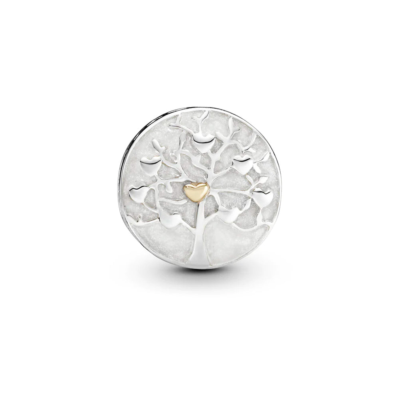 Charm Dije Pandora Original para Mujer 792106EN23 Arbol de Corazones Plata 925 y Oro 14k 2