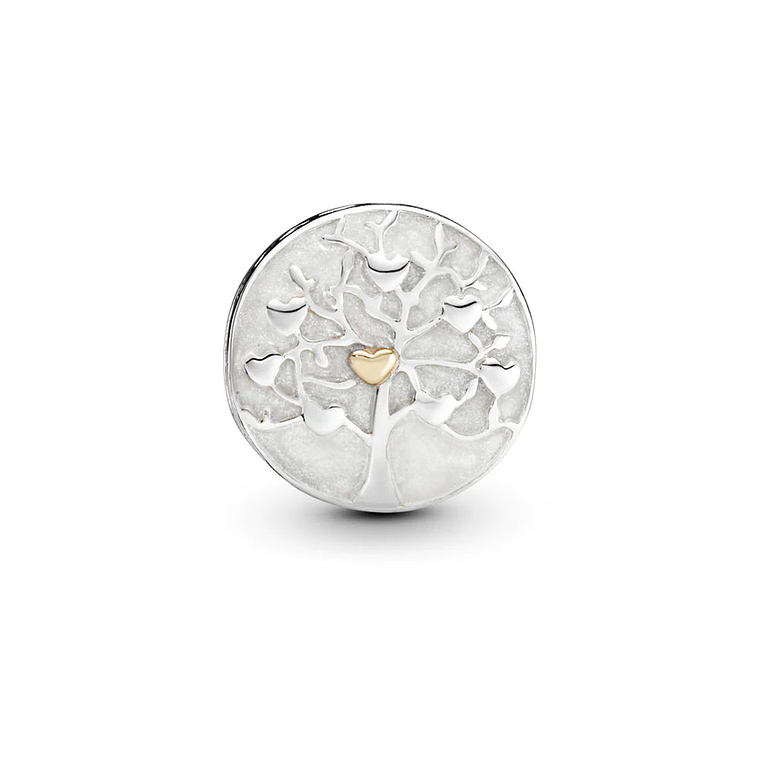 Charm Dije Pandora Original para Mujer 792106EN23 Arbol de Corazones Plata 925 y Oro 14k 2