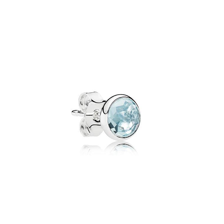 Aretes Pendientes Pandora Bienvenida a Marzo con Cristal Azul 290738NAB Plata 925 2