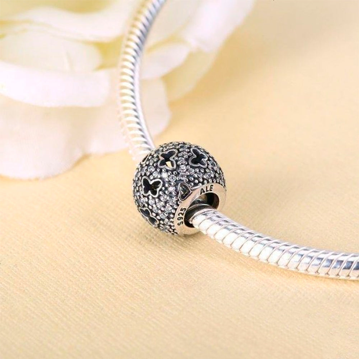 Charm Dije Pandora Original para Mujer 791482CZ Mariposas Revoloteando Plata s925 5