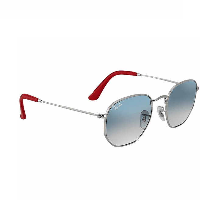 Lentes de Sol Ray Ban Hexagonal RB3548NM F007/3F Scuderia Ferrari Collection Celeste degrade 5