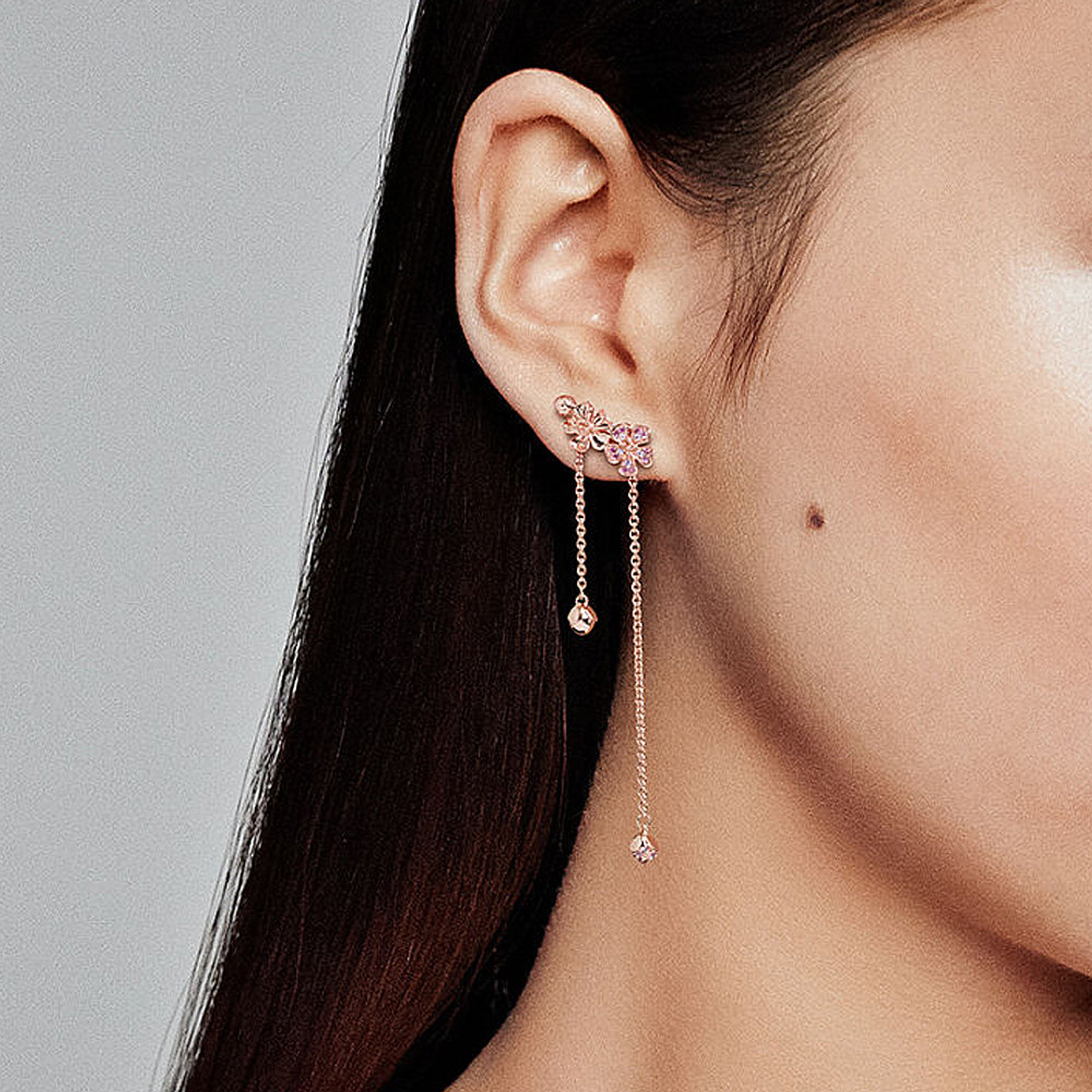 Aretes Pendientes Pandora Rose Colgantes de Flor de Durazno 288089NCCMX Plata 925 5