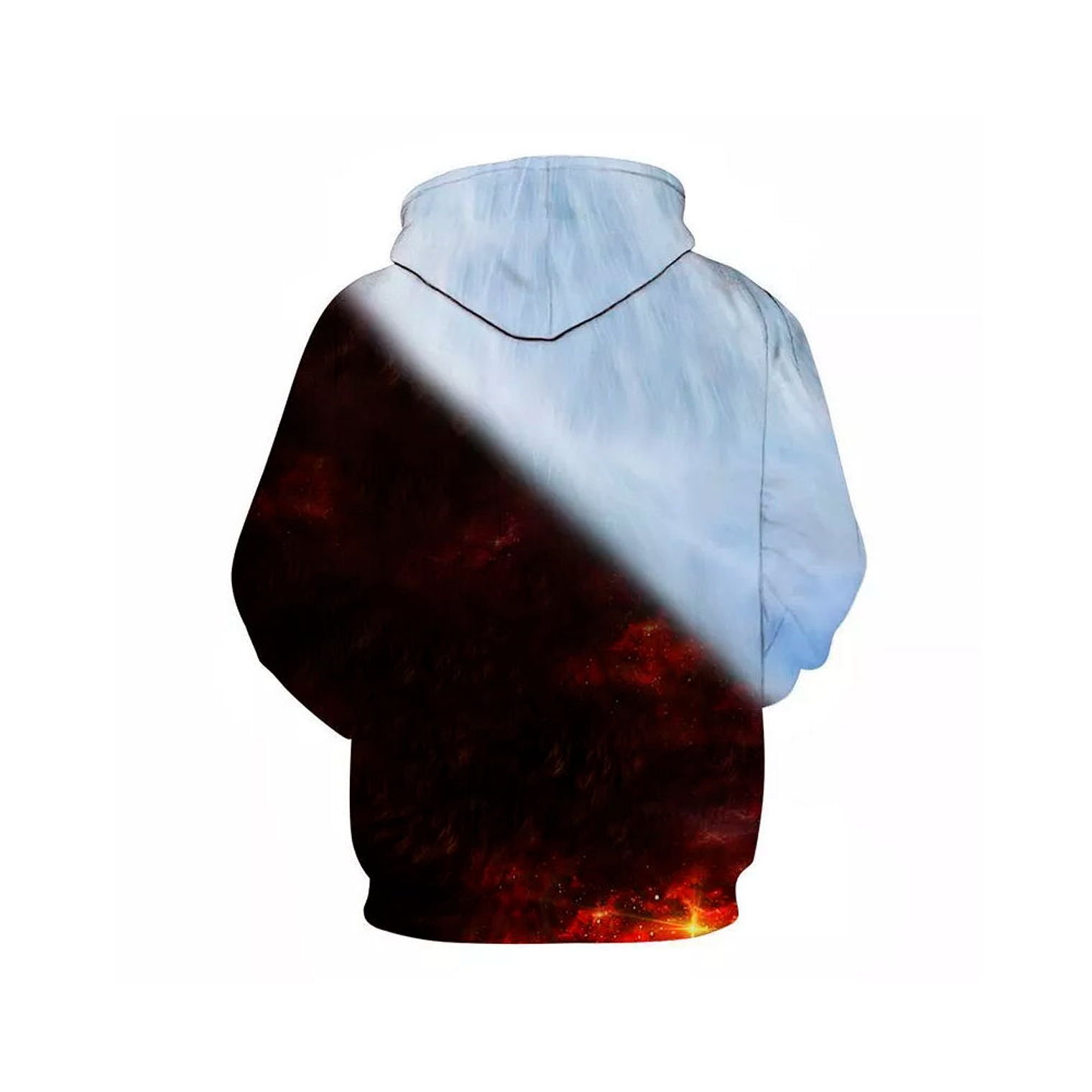 Polo con Capucha Newsiamese Galaxia y Lobo Color Celeste y Rojo Talla XS 2