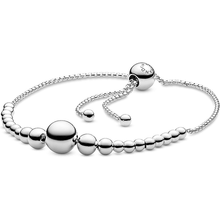 Pulsera Brazalete Deslizante de Hilo de Cuentas Pandora 597749 Plata 925 Talla 18cm 1