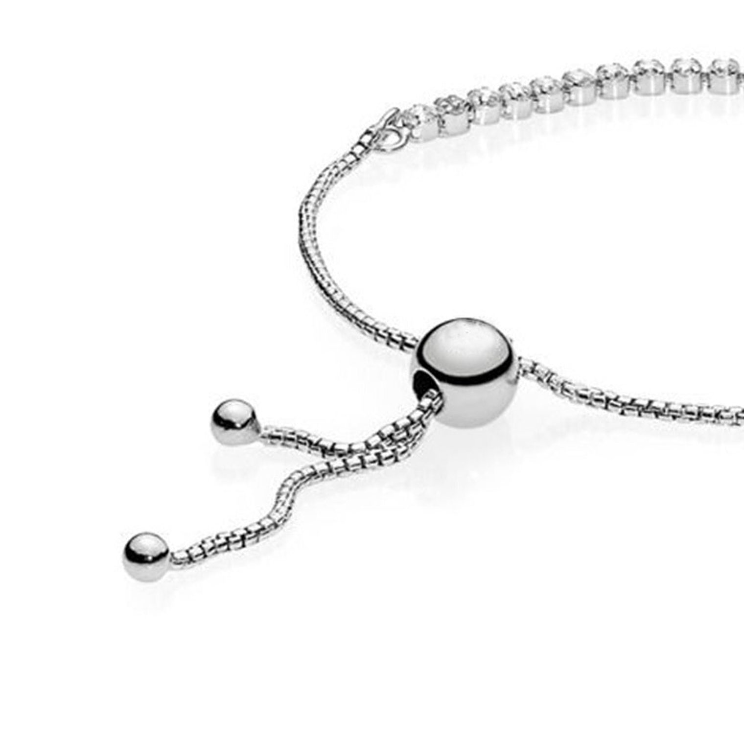 Pulsera Brazalete Deslizante de Hilo de Cuentas Pandora 597749 Plata 925 Talla 18cm 3