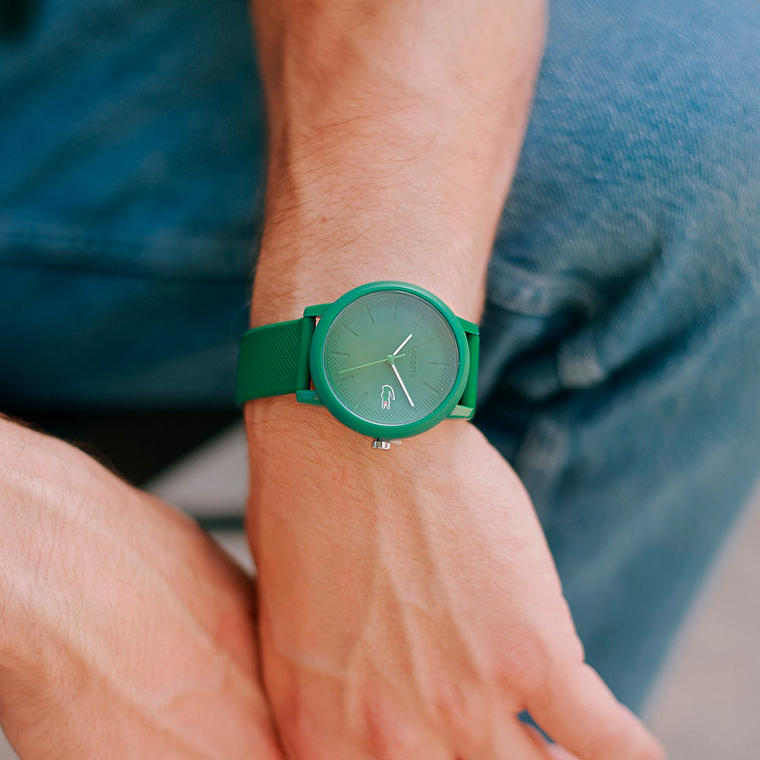 Reloj Analogo Lacoste Original 2011170 Color Verde con Correa de Silicona para Hombre 5