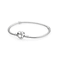 Pulsera Brazalete Pandora Cadena de Serpiente con Cierre de Corazón 590719-19 Plata 925 Talla 19cm - Miniatura 1