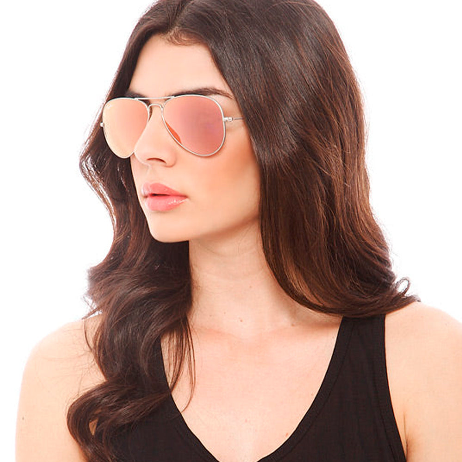 Lentes De Sol Ray Ban Aviador RB3025 019/Z2 Pink Espejado  5