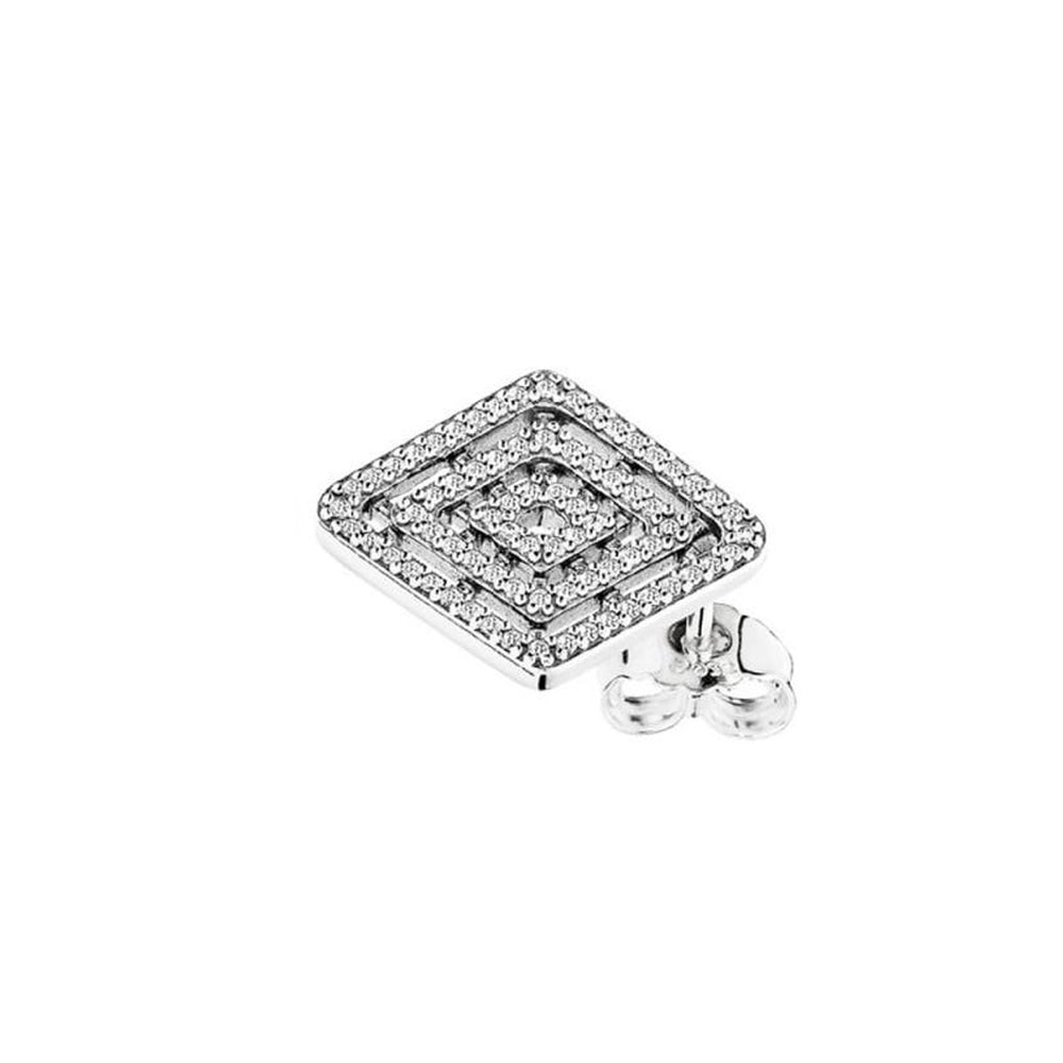 Aretes Pendientes Pandora Lineas Geometricas y Detalles en Circonita 296208CZ Plata 925 5