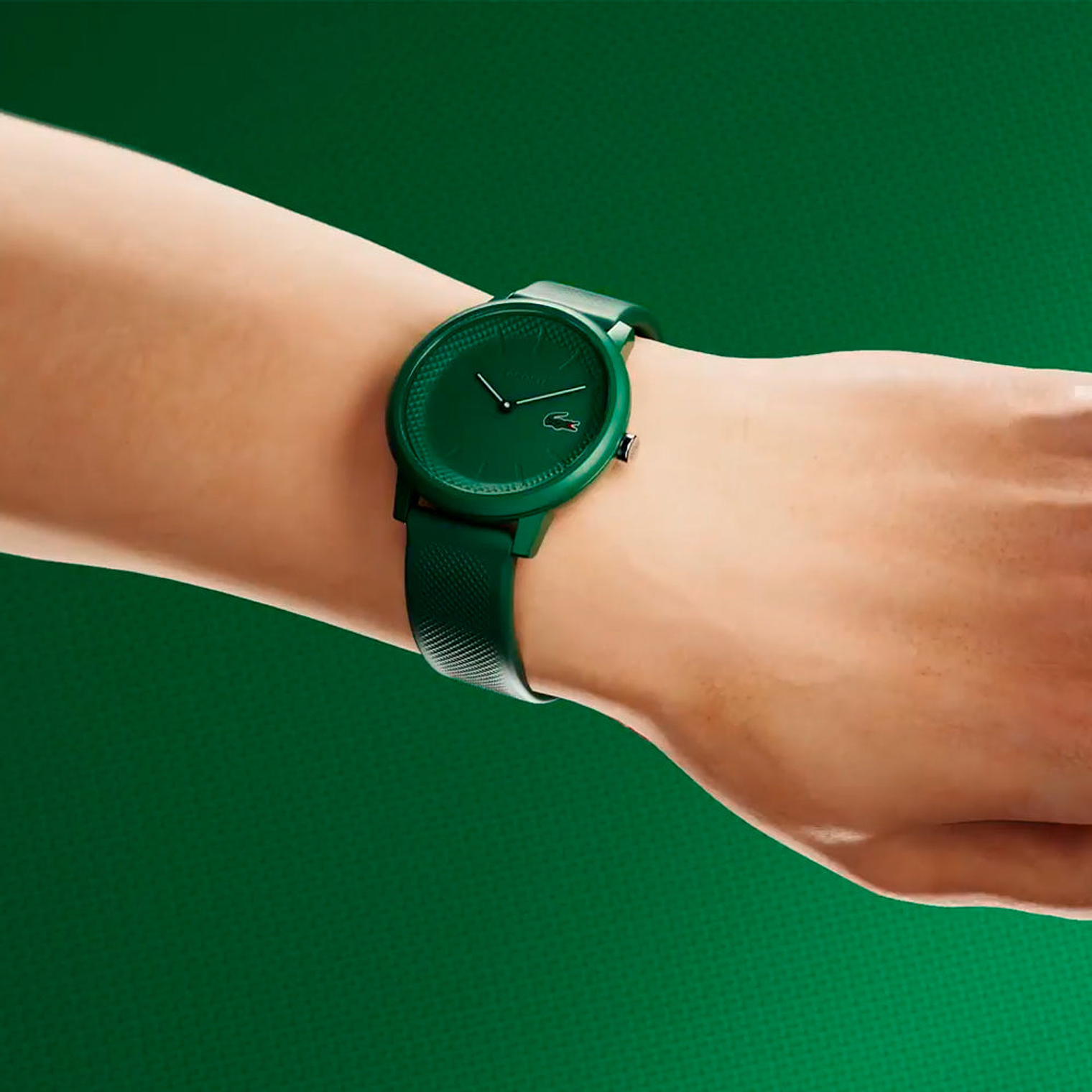 Reloj Analogo Lacoste Original 2011170 Color Verde con Correa de Silicona para Hombre 6