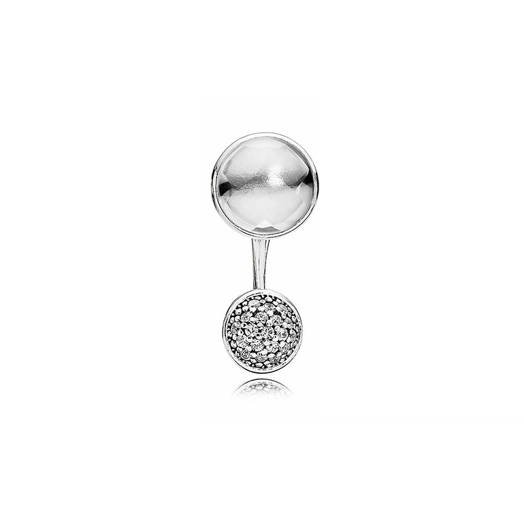 Aretes Pendientes Pandora Doble Uso Gotas Poeticas 290728CZ Plata 925 2