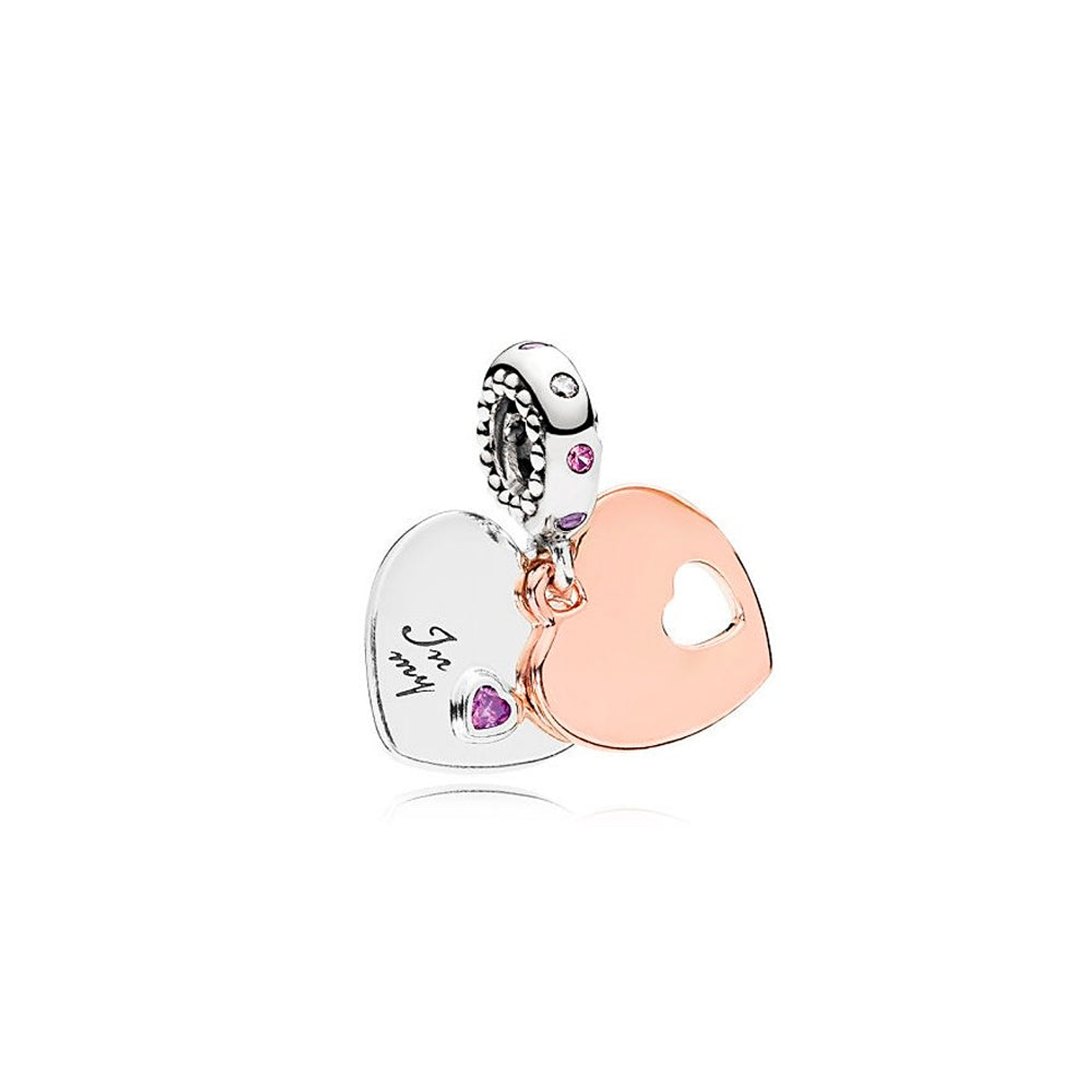 Charm Colgante Pandora Original para Mujer 787235CFP Parte de mi Corazón Plata s925 2