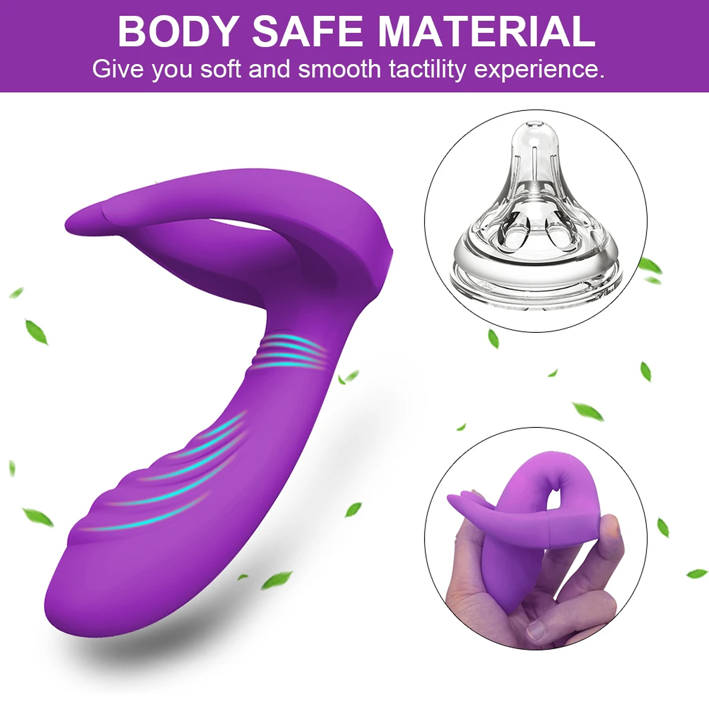 Consolador Vibrador Inalambrico Femenino Pomfw ZD011 En Silicona Medica 4