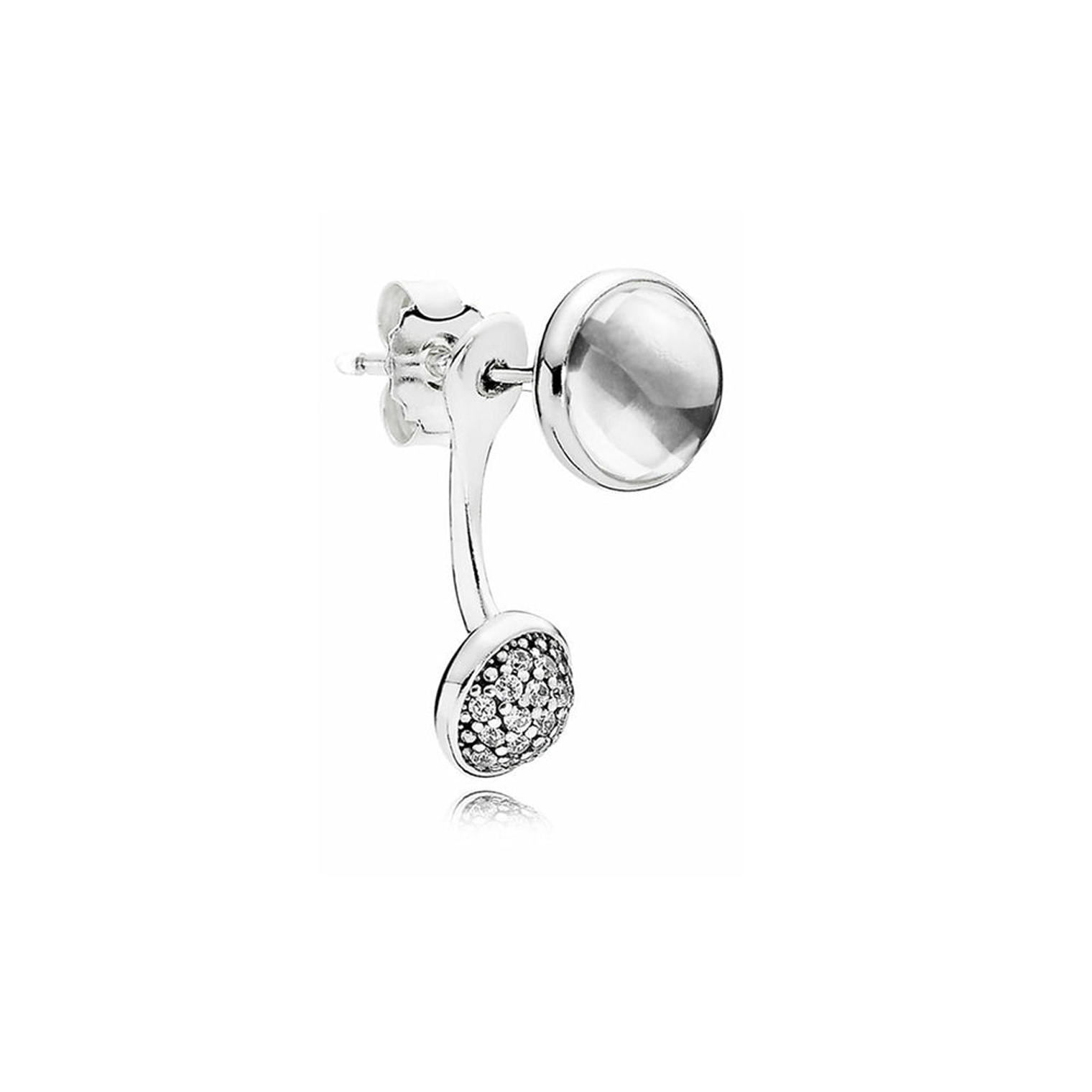 Aretes Pendientes Pandora Doble Uso Gotas Poeticas 290728CZ Plata 925 3