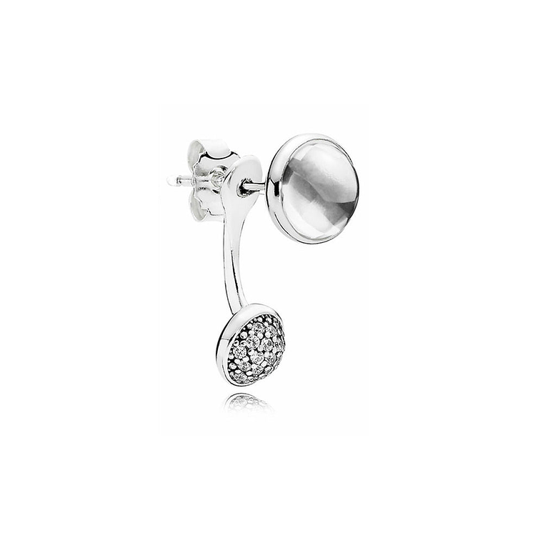Aretes Pendientes Pandora Doble Uso Gotas Poeticas 290728CZ Plata 925 3