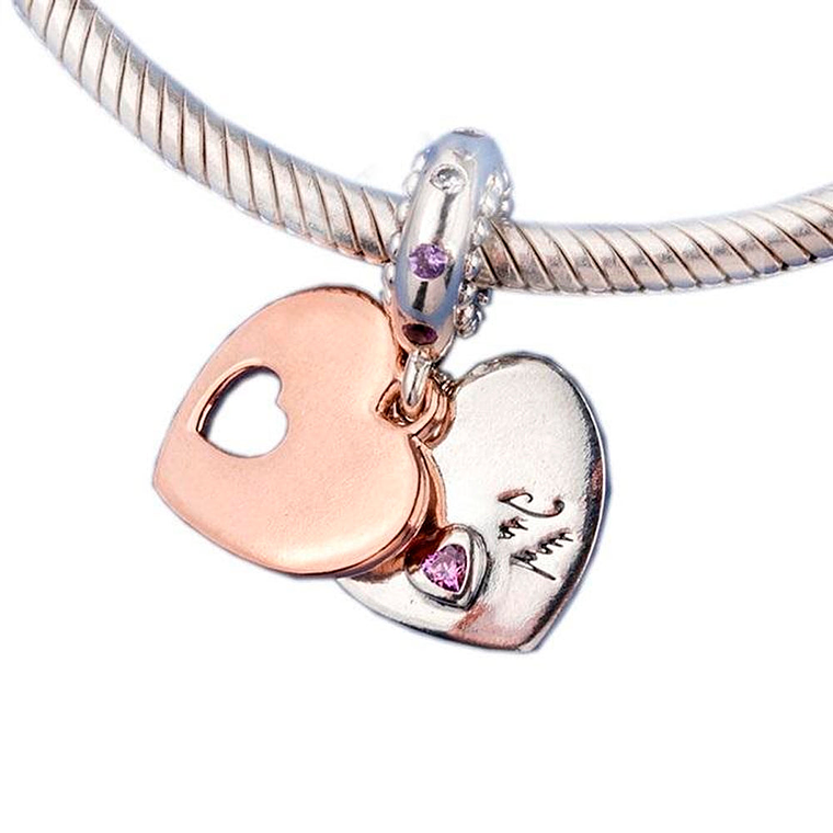 Charm Colgante Pandora Original para Mujer 787235CFP Parte de mi Corazón Plata s925 4