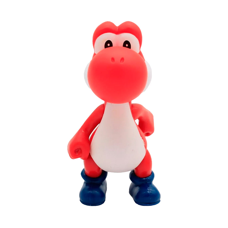 Muñeco Juguete Super Mario Bros - Figura Yoshi Color Rojo Colección 12 cm 1