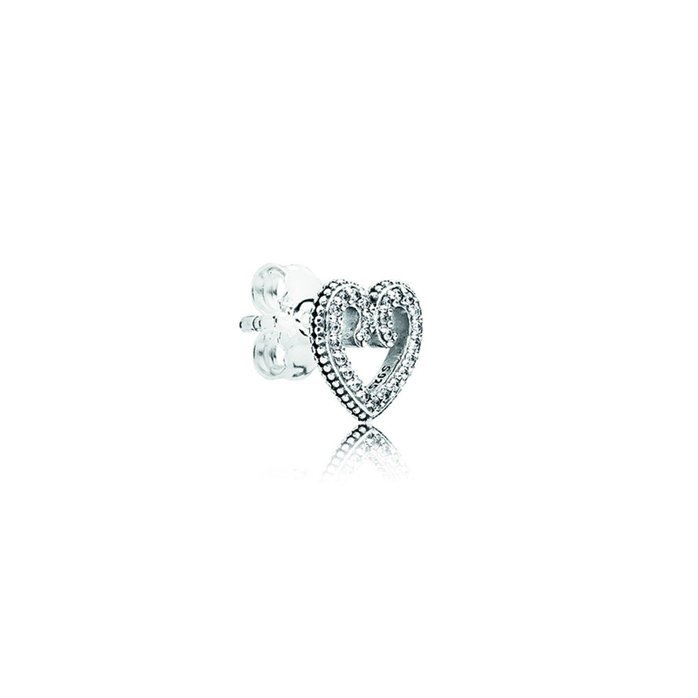 Aretes Pendientes Pandora de Corazones Circonica Transparente 297099CZ Plata 925 3