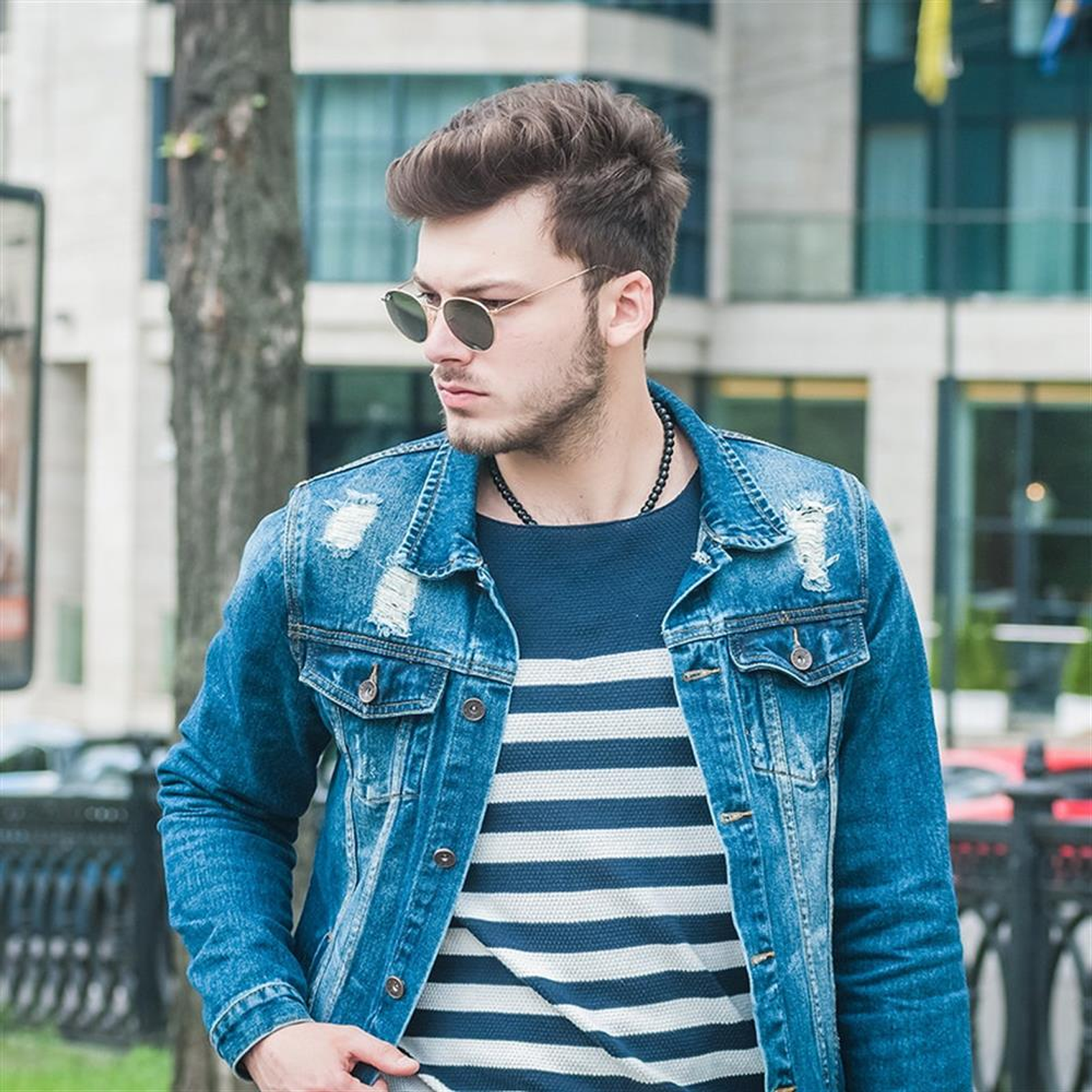 Lentes de Sol Ray Ban Round Metal RB3447 001 Color Dorado Talla 50mm 4