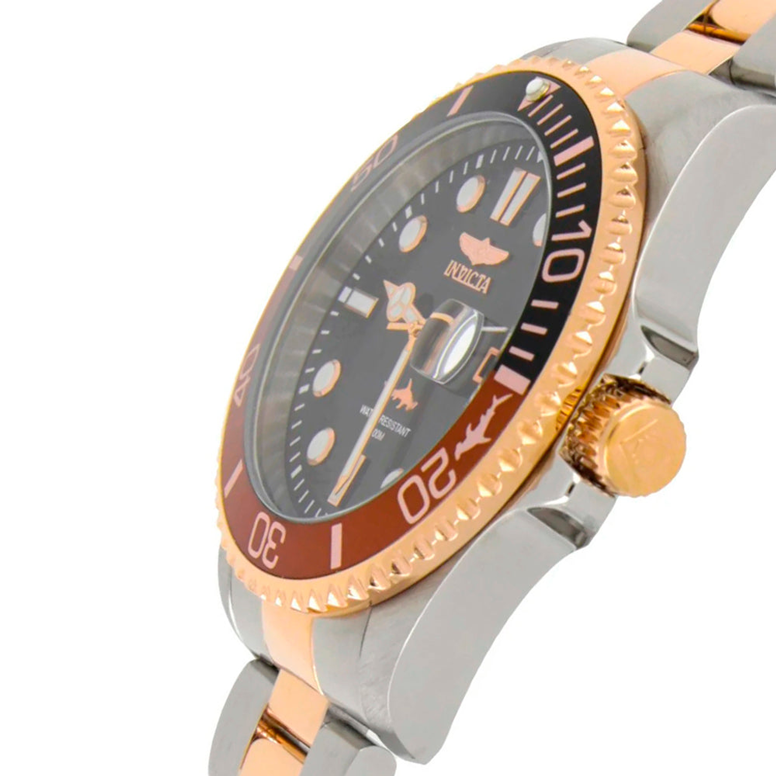 Reloj Análogo Invicta Original 44717 Pro Diver Hombre Acero Oro Rosa y Plateado 2