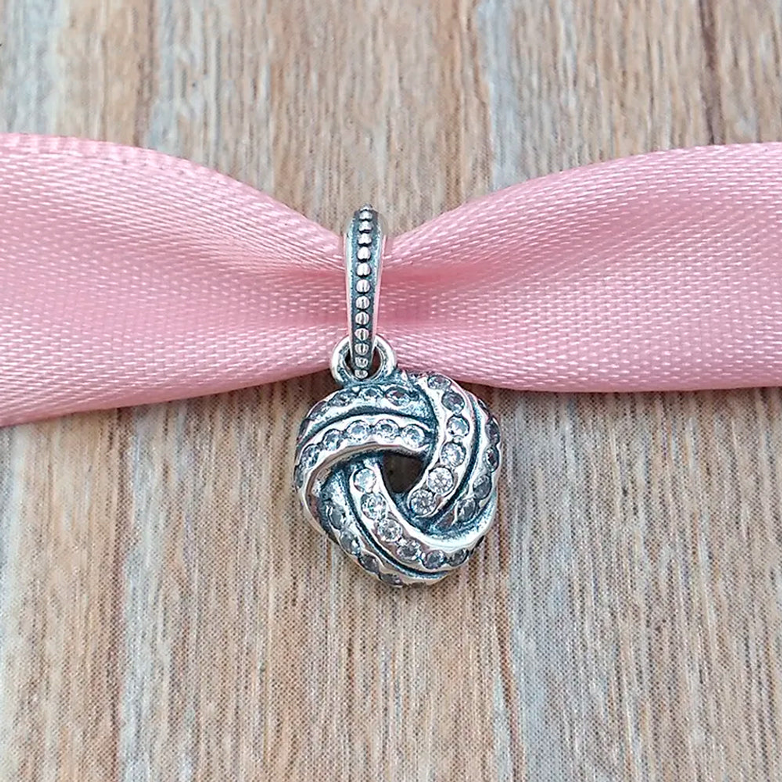 Charm Colgante Pandora Original para Mujer 390385CZ Love Knot Sterling Silver s925 4
