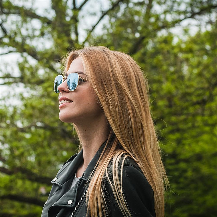 Lentes de Sol Ray Ban Espejado RB3548N 001/30 Color Celeste Talla 51mm 5